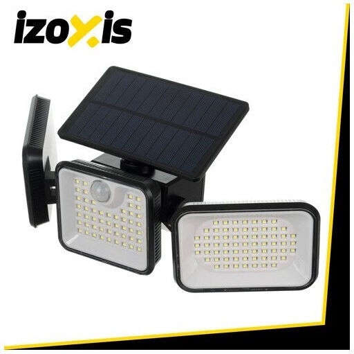Izoxis Straßen-Solarleuchte 8W mit Bewegungssensor und Fotokontakt IP65 33cmx12.3cmx10.2cmcm
