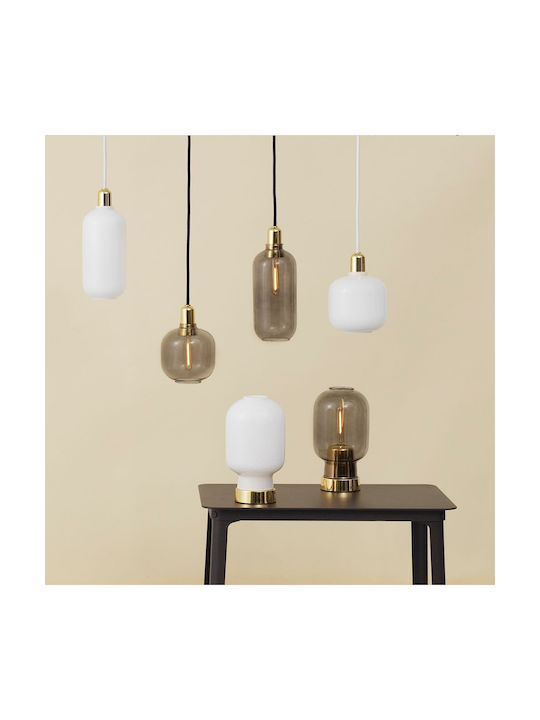 Normann Copenhagen Amp Glass Table Lamp with Gold Base