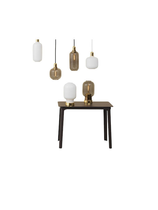 Normann Copenhagen Amp Glass Table Lamp with Gold Base