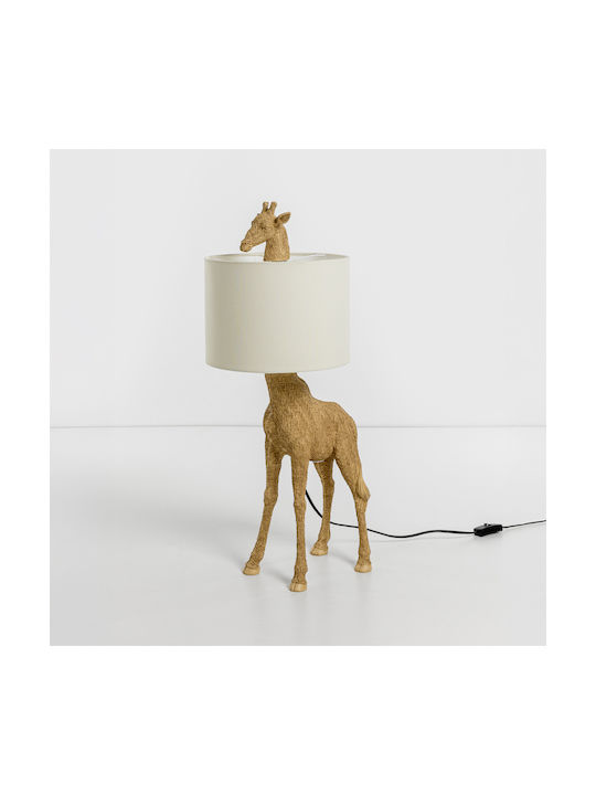 InTheBox Plastic Table Lamp with Beige Shade and Base