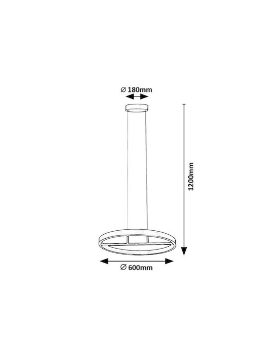 Rabalux 72221 Висяща таванна лампа Led Thric Led 42w 230v Злато