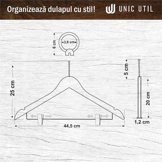 Set 30 Cârlige Metalice Alb Pentru Hotel Dispozitive Anti-Furt Unicutil