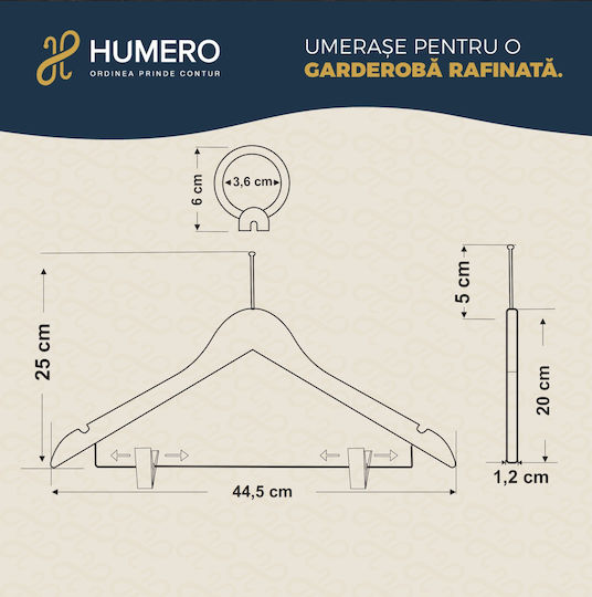 Set 5 Humero Cârlige Anti-furt Metalice Pentru Hotel Natural