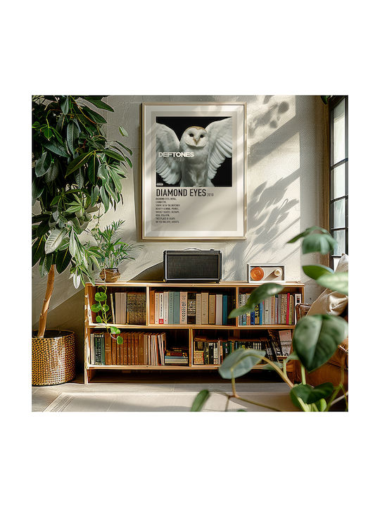 Music Poster Diamond Eyes Deftones Ms480 21cm X 30cm Premium Μαύρο Ξύλινο Κάδρο