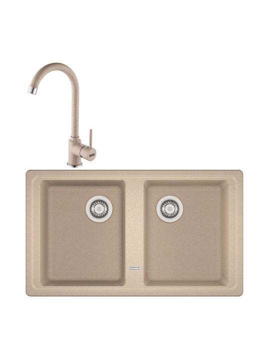 Franke Drop-In Chiuvetă Inox cu robinet L86xW50cm Gri