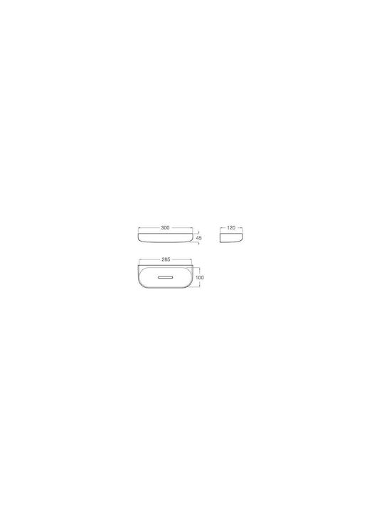 Roca Wall-mounted Soap Dish Porcelain White