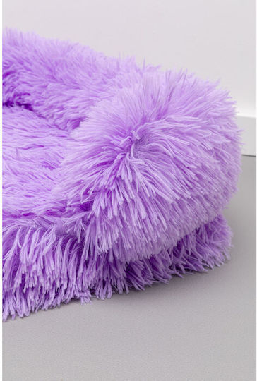 Katzenbett Fluffy Lila Fell Mωβ 50*40*13cm
