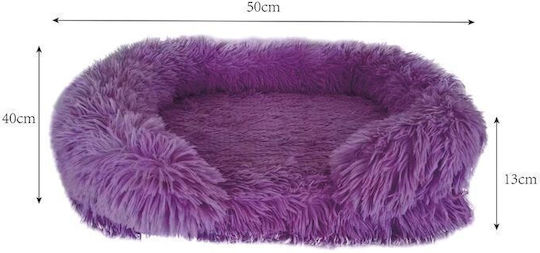 Katzenbett Fluffy Lila Fell Mωβ 50*40*13cm