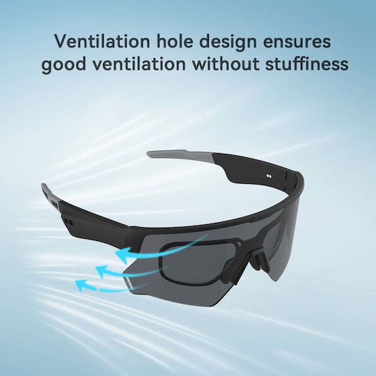 BlackView Cycling Glasses with Black Frame & Dark Lenses