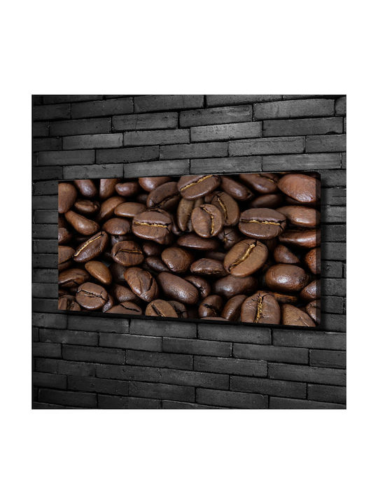 Wall Canvas Painting Suitable for Any Space Brown Grains 100x50 Cm