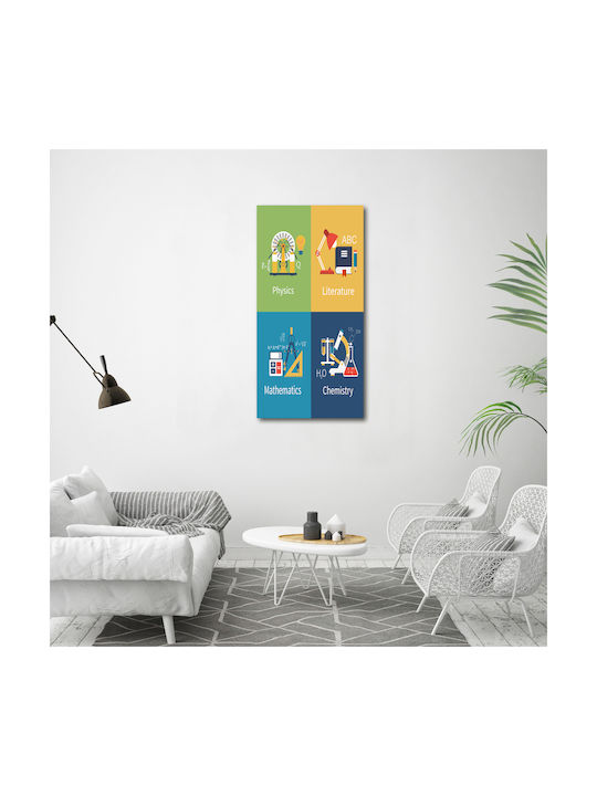 Panou De Perete Pânză Materiale Durabile Obiecte Școlare 60x120 Cm