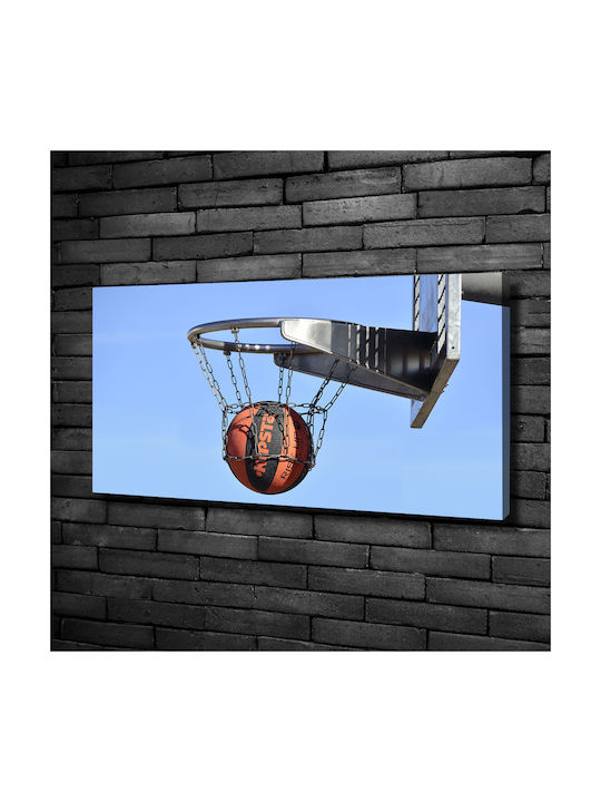 Wandbild Leinwand Hochwertiger Druck Basketballkorb 100x50 cm
