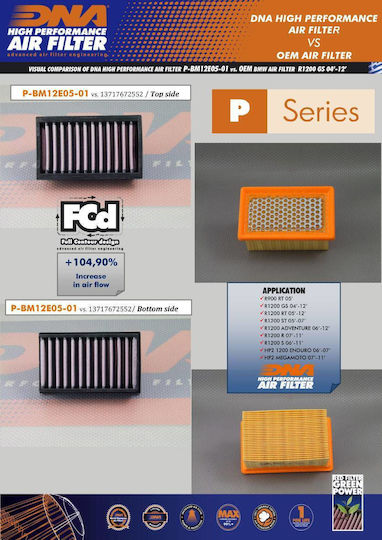 Bmw R1200 Gs Adventure K25 05-13 Dna Air Filter