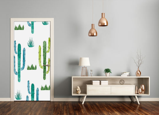 Декоративно Стикер Врата Cacti 85x205бр Tulup Декоративно Стикер Врата Cacti 85x205бр Tulup