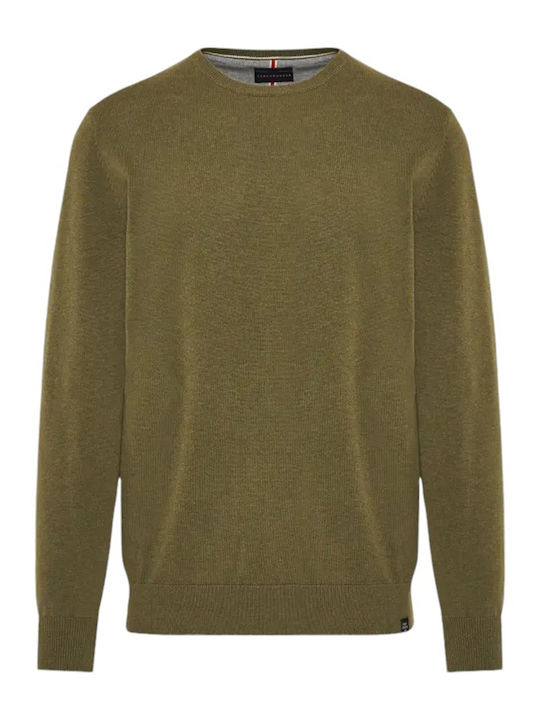 Long Sleeve Sweater Khaki, Cement Mel