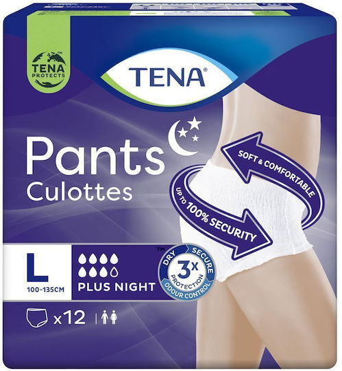 Tena Plus Night Scutece pentru incontinență Mare 12buc