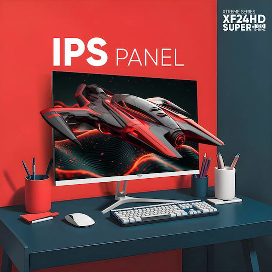 Armaggeddon XTREME SERIES XF24HD SUPER IPS HDR Gaming Monitor 24" FHD 1920x1080 με Χρόνο Απόκρισης 5ms GTG Λευκό