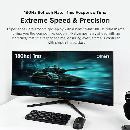 Armaggeddon XTREME SERIES XC34UWQHD Ultrawide HDR Curved Gaming Monitor 34" QHD 3440x1440 180Hz with 1ms Response Time GTG
