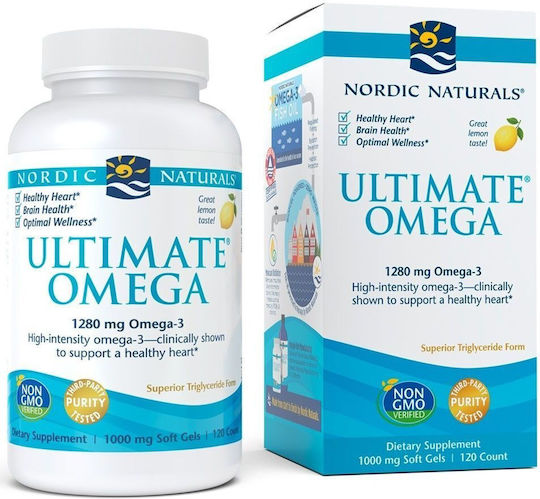 Nordic Naturals Ultimate Omega 1280мг 120 софтджел Лимон