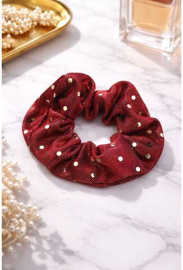 Elastic de Păr Detalii Aurii Bordo 174-2