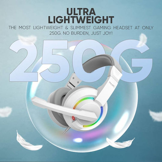 Armaggeddon Pulse 1 На ушите Геймърски слушалки с връзка USB Chroma White