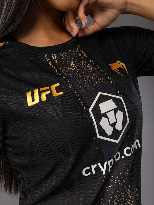 Venum Γυναικεία Κοντομάνικη Μπλούζα VNMUFC-00485-126 για MMA Μαύρη