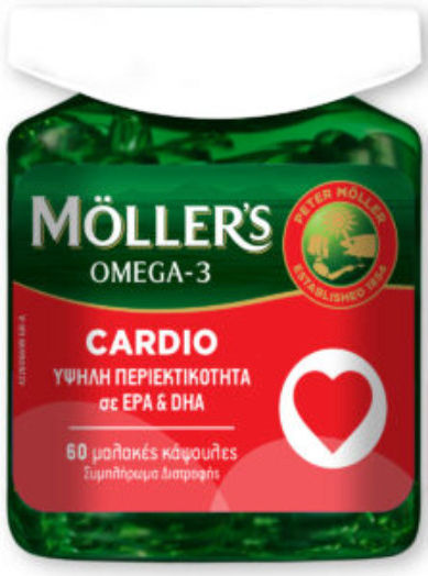 Moller's Omega-3 Cardio Cod Liver Oil and Fish Oil 60 softgels