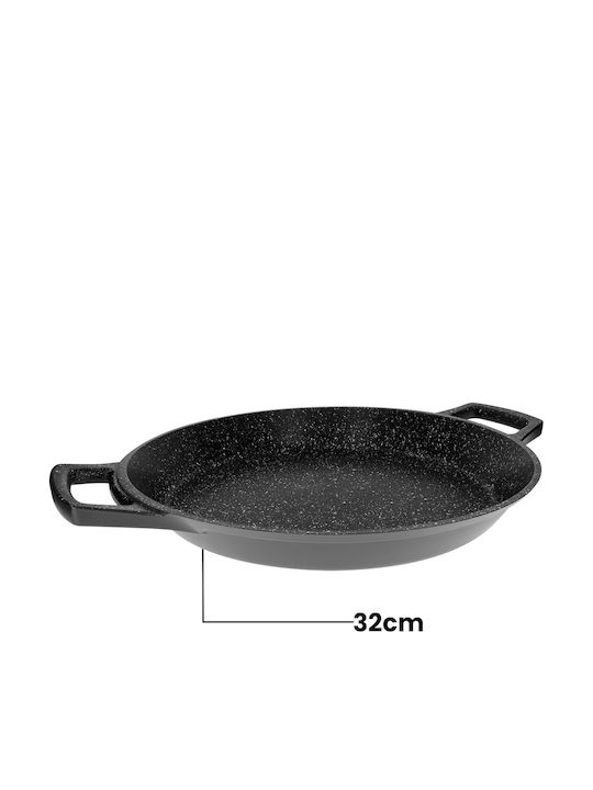 Cheffinger Tigaie Paella Antiaderentă Efect Marmură 32 Cm Neagră