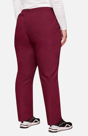 Cherokee Originals Women's Burgundy Medical Pants Cotton and Polyester