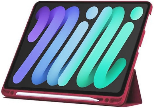 Eiger Калъф Apple iPad Mini 6 2021-2023 Подсилен Фолио С Магнитна Поддръжка Червен