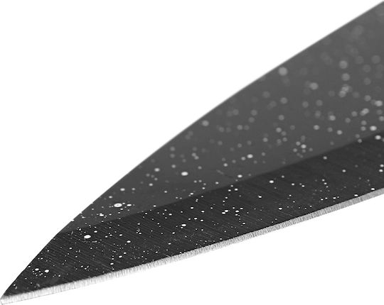 Cheffinger Set 4 Chef Kitchen Knives Marble Coating Sharpener Black