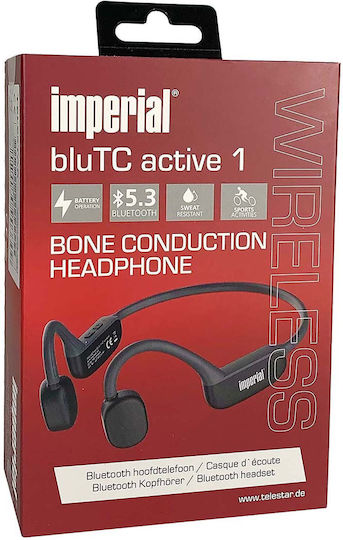 TELESTAR Imperial bluTC active 1 Knochenleitung Bluetooth-Freisprecheinrichtung Kopfhörer mit Schweißresistenz Schwarz