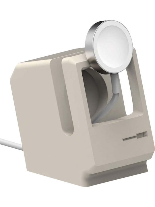 Eko Charging Stand Apple Watch Vintage Model In Shape A Macintosh Grey