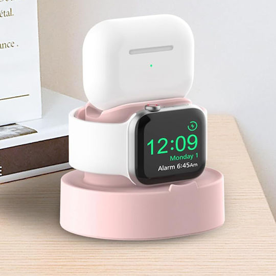 Eko Charging Cradle 2-in-1 Apple Watch Airpods Smartphone Pink