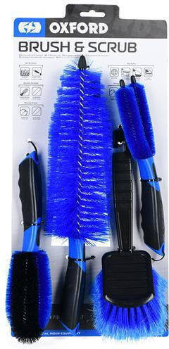 Oxford Brush & Scrub Set Βούρτσες Καθαρισμού Ζαντών & Ελαστικών Μοτοσυκλέτας 4τμχ