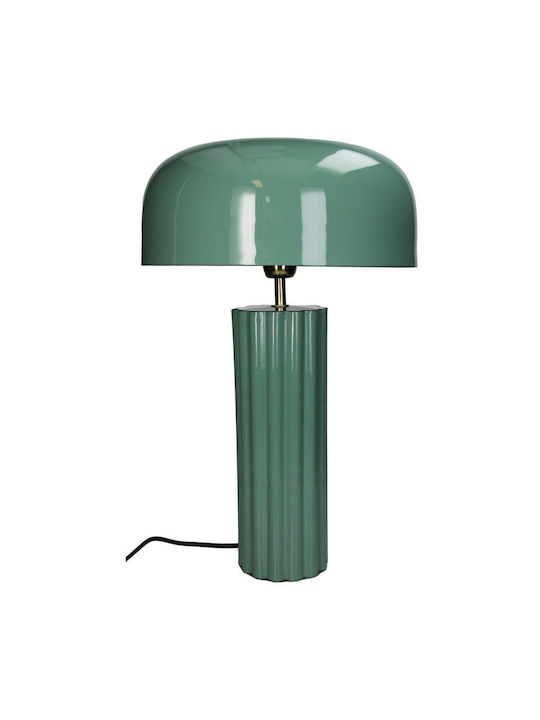 Metall Tischlampe mit Blau Schirm und Basis