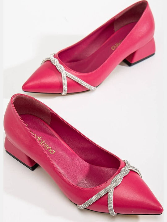 Leder Pumps Fuchsie