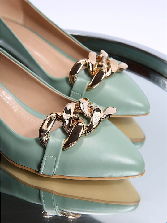 Leder Pumps Grün