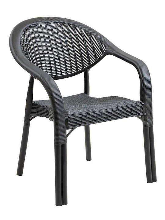 Outdoor Chair Bamboo Bamboo Pro Anthracite E3032,3 63x61x81cm