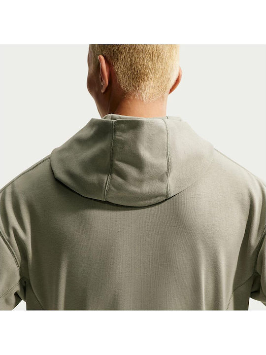 Dri-Fit Φούτερ με Κουκούλα Χακί