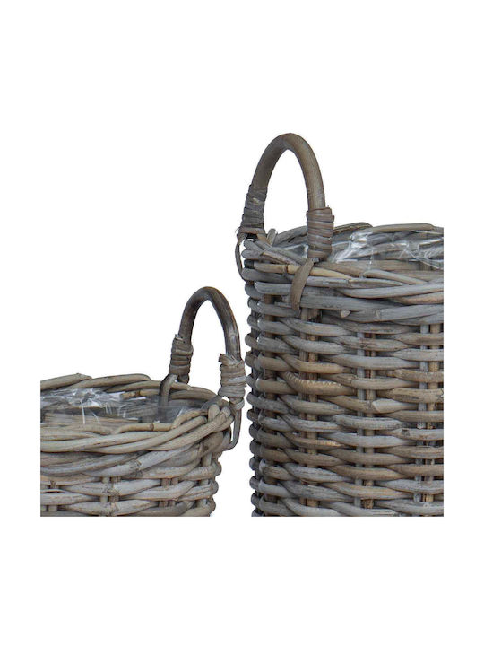 vidaXL Κασπώ Rattan Γκρι 2τμχ