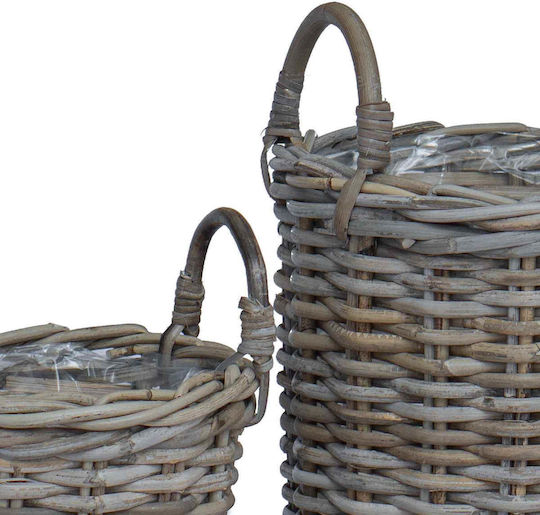 vidaXL Κασπώ Rattan Γκρι 2τμχ