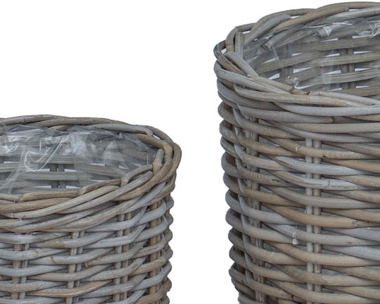 vidaXL Κασπώ Rattan Γκρι 2τμχ