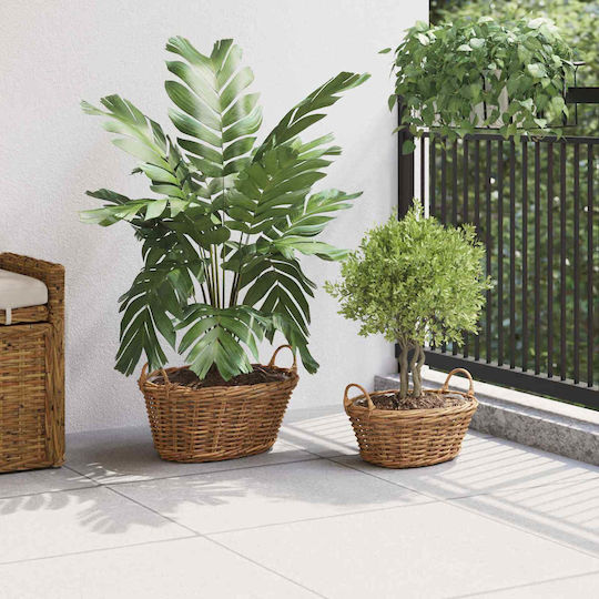 vidaXL Κασπώ Rattan Καφέ 2τμχ