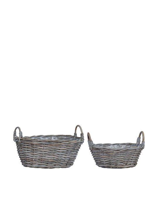 vidaXL Κασπώ Rattan Γκρι 2τμχ