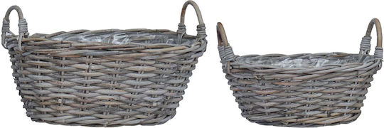 vidaXL Κασπώ Rattan Γκρι 2τμχ