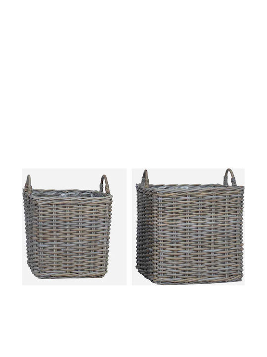 vidaXL Κασπώ Rattan Γκρι 2τμχ
