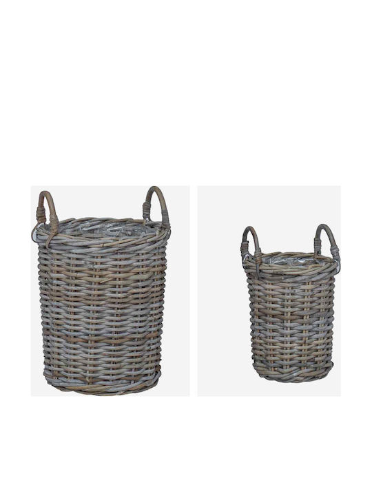 vidaXL Κασπώ Rattan Γκρι 2τμχ