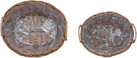 vidaXL Κασπώ Rattan Καφέ 2τμχ