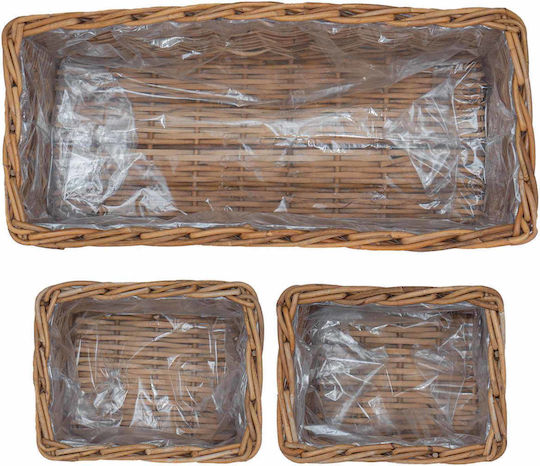 vidaXL Ghiveci Rattan Maro